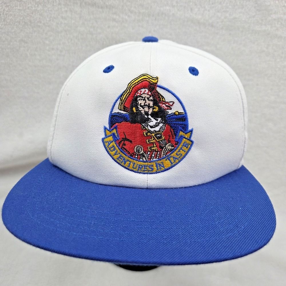 Vintage Captain Morgan Rum Adventures In Taste Snap Back Hat White Blue